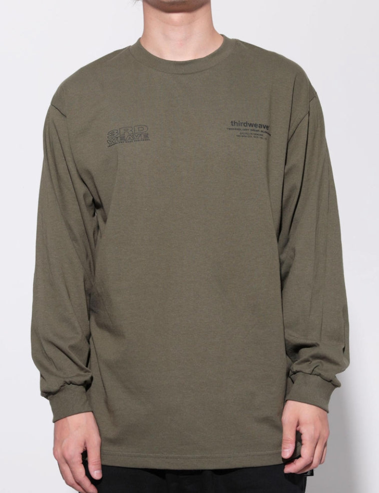 サードウェーブ(3RD WEAVE )  TRIPLE LOGO L/S TEE / KHAKI