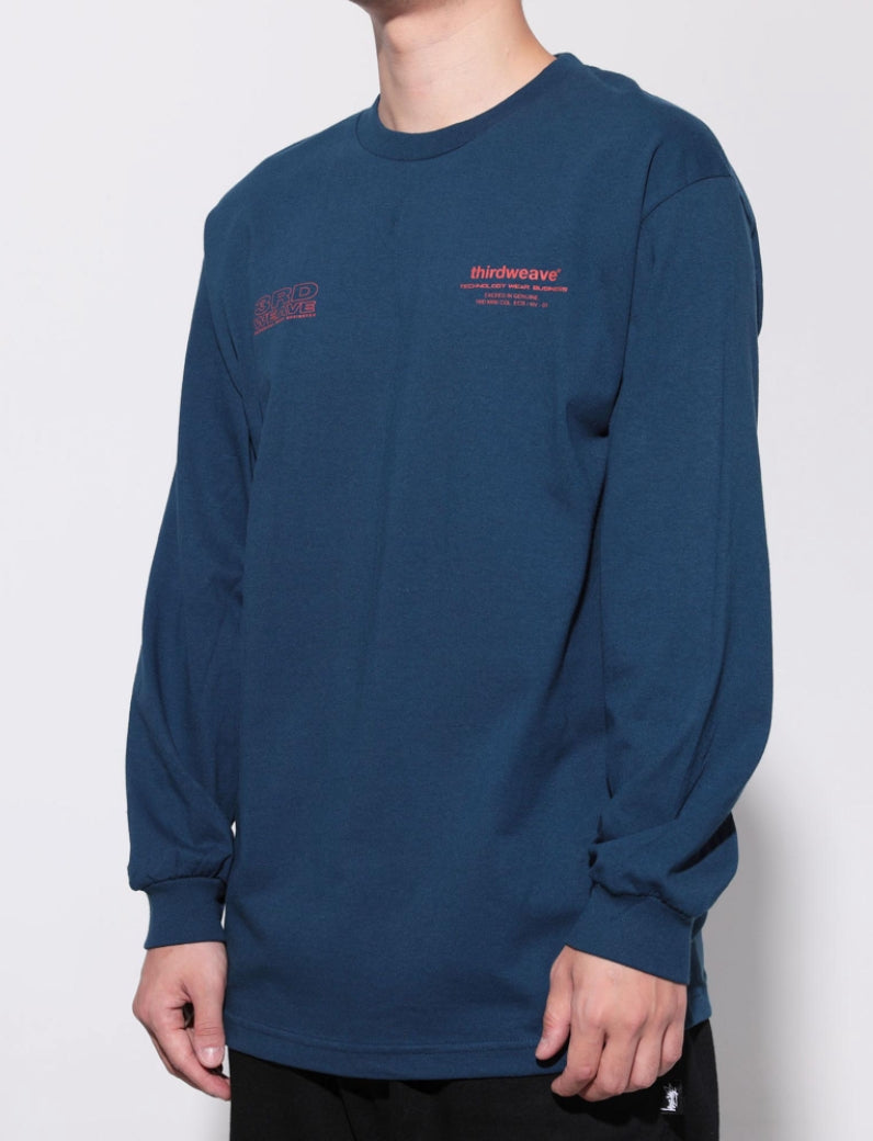 サードウェーブ(3RD WEAVE )  TRIPLE LOGO L/S TEE / NAVY