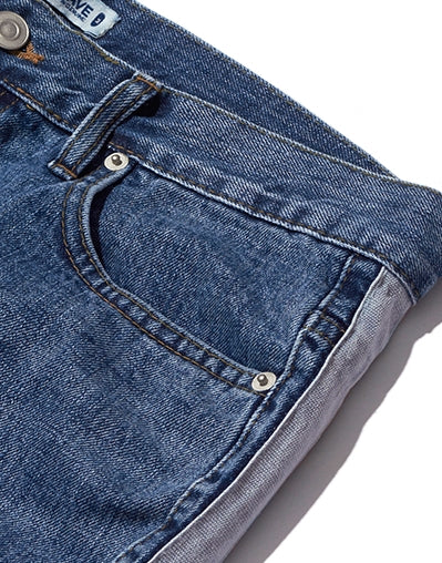 サードウェーブ(3RD WEAVE ) REGULAR FIT TAPED DENIM / WASHED BLUE