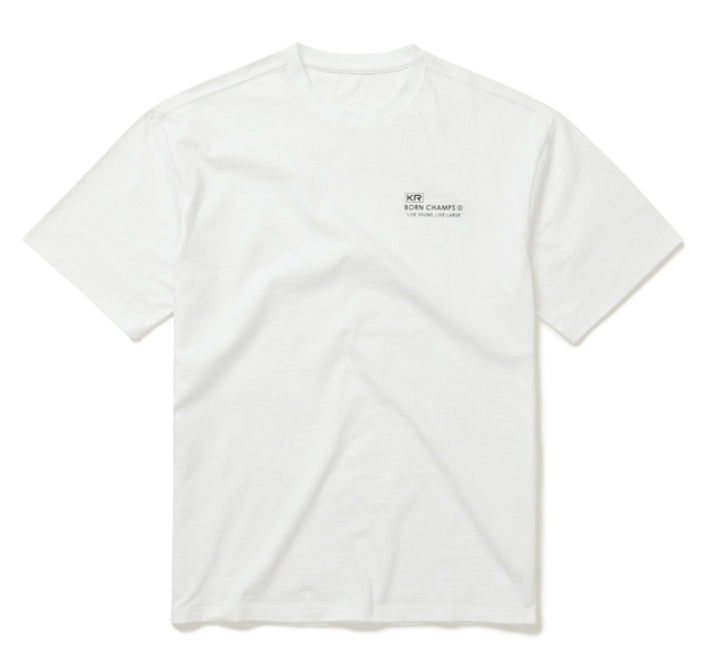 ボーンチャンプス(BORN CHAMPS)   CHMPS CUBIC LOGO TEE CETBMTS03WH