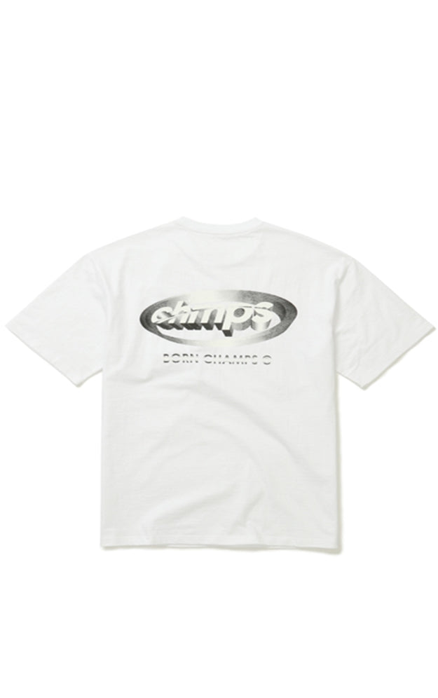 ボーンチャンプス(BORN CHAMPS)   CHMPS CUBIC LOGO TEE CETBMTS03WH