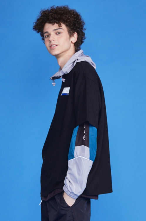 ボーンチャンプス(BORN CHAMPS)　BC LABEL OVERFIT TEE CETBMTS16BK