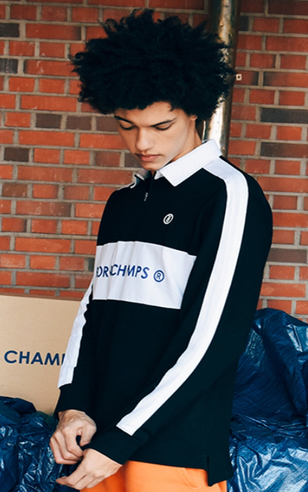 ボーンチャンプス(BORN CHAMPS)　BC LINE L/S TEE BLACK CERAMPQ02BK