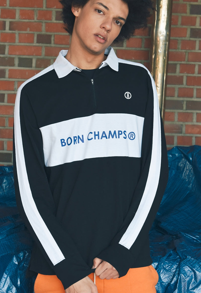 ボーンチャンプス(BORN CHAMPS)　BC LINE L/S TEE BLACK CERAMPQ02BK