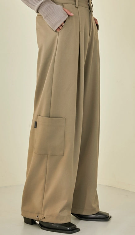 イーエスシースタジオ(ESC STUDIO)  Pintuck wide pants(beige)