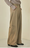 イーエスシースタジオ(ESC STUDIO)  Pintuck wide pants(beige)