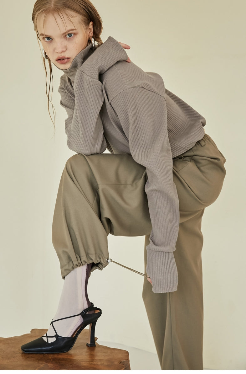 イーエスシースタジオ(ESC STUDIO)  Pintuck wide pants(beige)