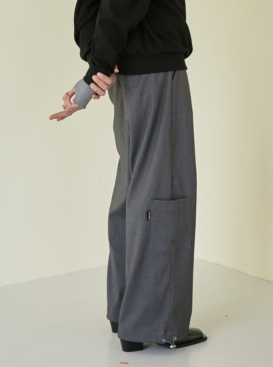 イーエスシースタジオ(ESC STUDIO)  Pintuck wide pants(grey)