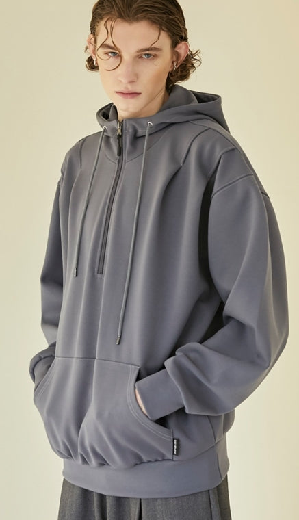 イーエスシースタジオ(ESC STUDIO)  Pintuck anorak hood (grey)