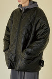 イーエスシースタジオ(ESC STUDIO)  Leather quilted jumper (black)