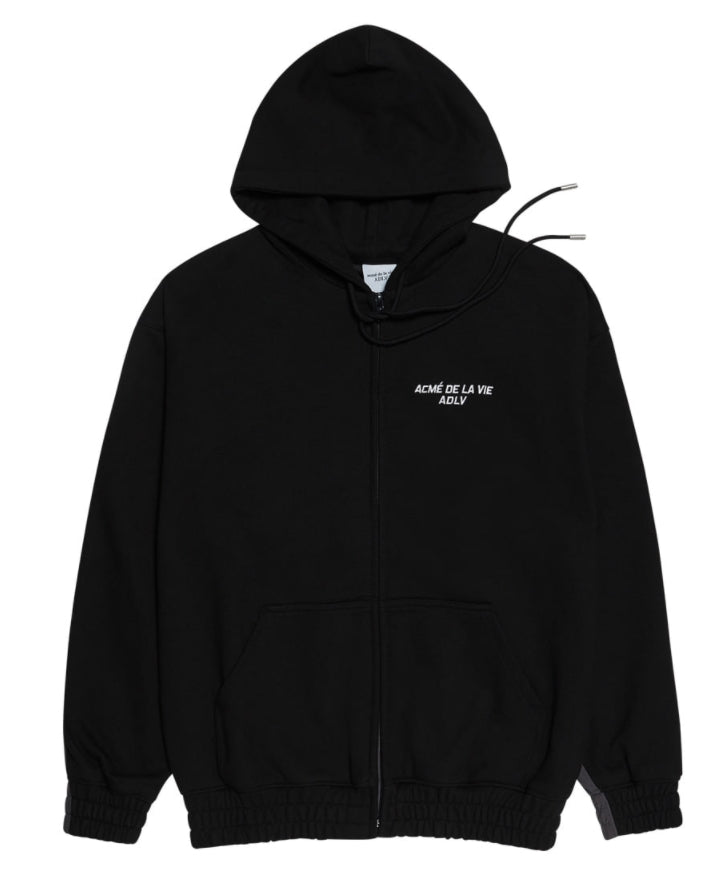 アクメドラビ(acme' de la vie)  MULTICUT TRAINING HOODIE ZIPUP BLACK