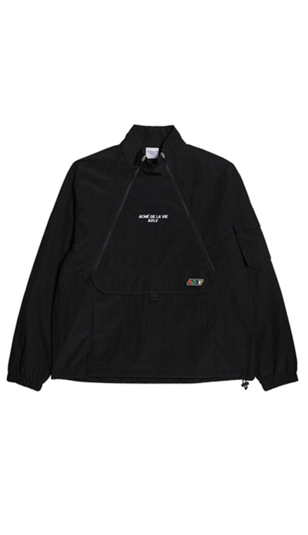 アクメドラビ(acme' de la vie)  OUTPOCKET WOVEN ANORAK BLACK