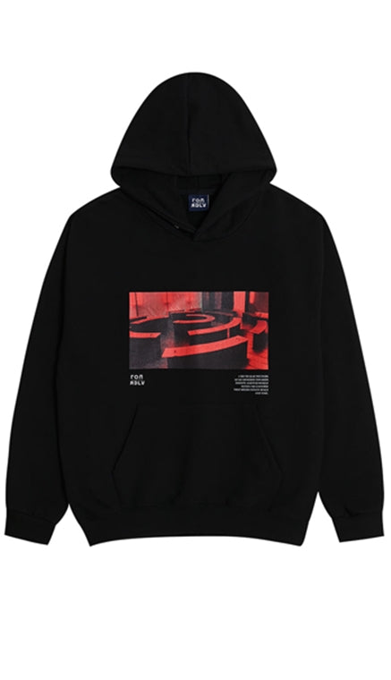 アクメドラビ(acme' de la vie)  LOG X ADLV LOGIN HOODIE BLACK