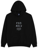 アクメドラビ(acme' de la vie)  LOG X ADLV PIECE OF MEMORY HOODIE BLACK