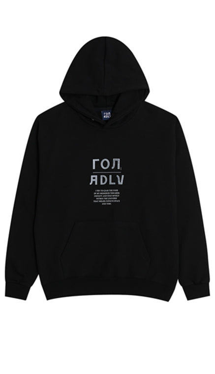 アクメドラビ(acme' de la vie)  LOG X ADLV PIECE OF MEMORY HOODIE BLACK