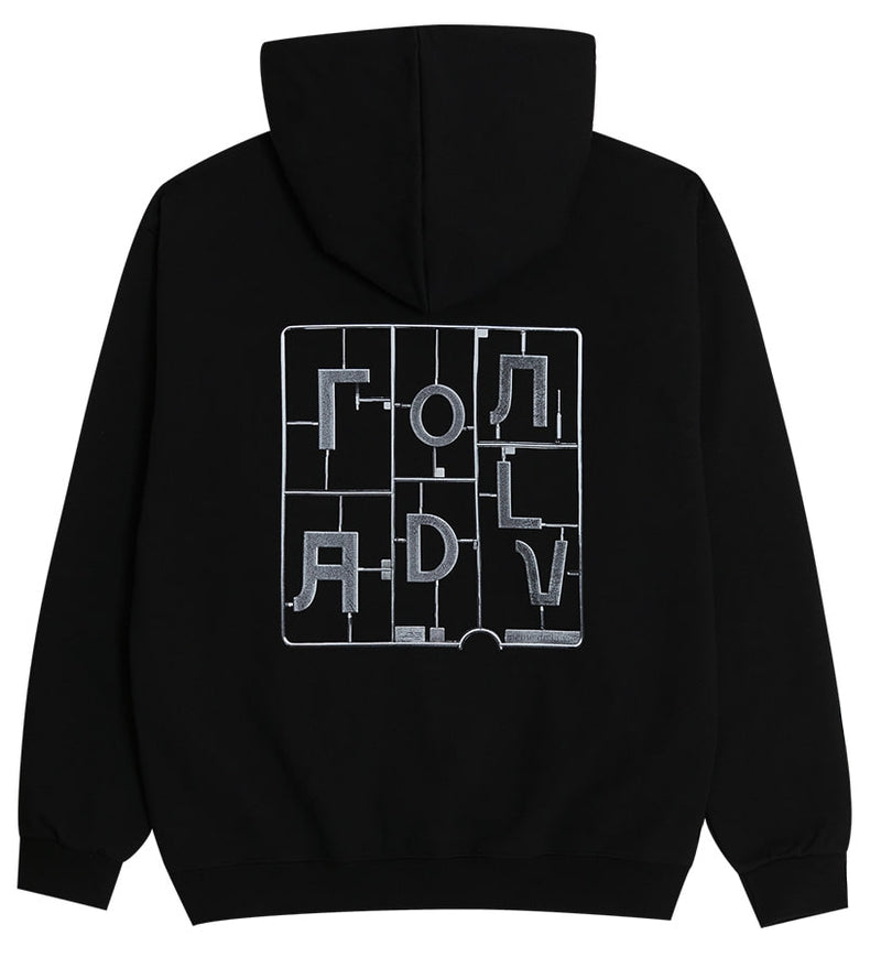 アクメドラビ(acme' de la vie)  LOG X ADLV PIECE OF MEMORY HOODIE BLACK