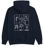 アクメドラビ(acme' de la vie)  LOG X ADLV PIECE OF MEMORY HOODIE NAVY