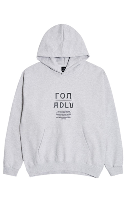 アクメドラビ(acme' de la vie)  LOG X ADLV PIECE OF MEMORY HOODIE MELANGE