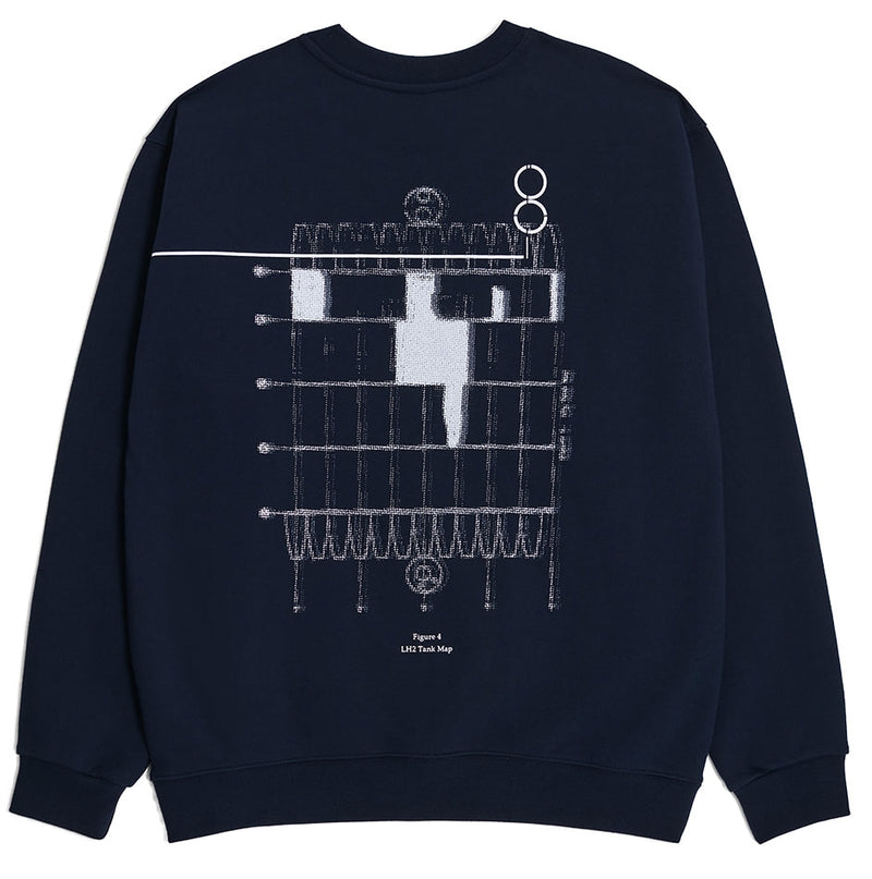 アクメドラビ(acme' de la vie)  LOG X ADLV SPACE MEMORY SWEAT SHIRT NAVY