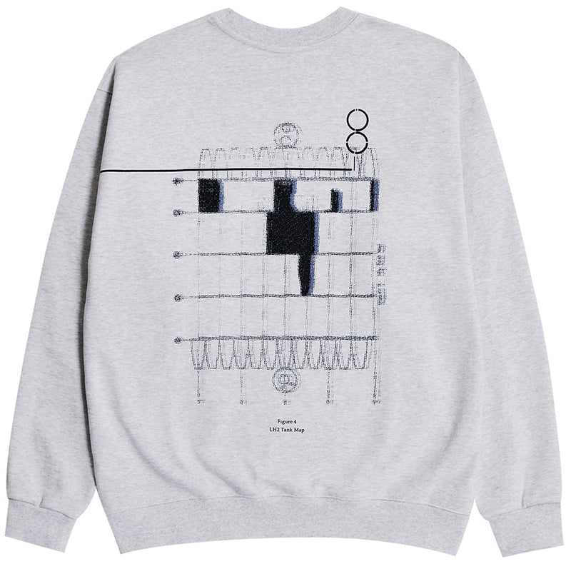 アクメドラビ(acme' de la vie)  LOG X ADLV SPACE MEMORY SWEAT SHIRT MELANGE