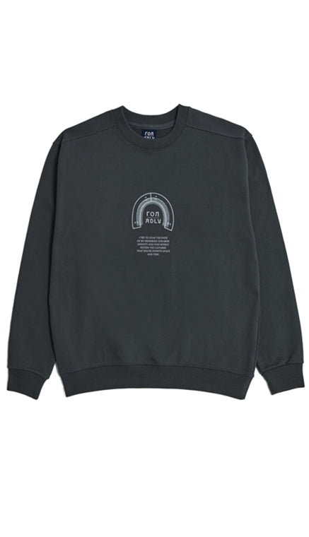 アクメドラビ(acme' de la vie)  LOG X ADLV OVERLAP CHAIR SWEAT SHIRT CHARCOAL