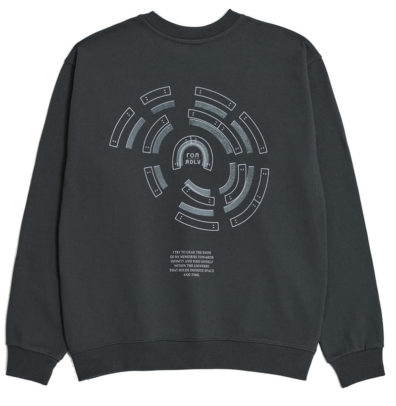 アクメドラビ(acme' de la vie)  LOG X ADLV OVERLAP CHAIR SWEAT SHIRT CHARCOAL