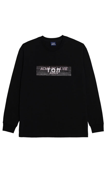 アクメドラビ(acme' de la vie)  LOG X ADLV DOCKING LONG SLEEVE T-SHIRT BLACK