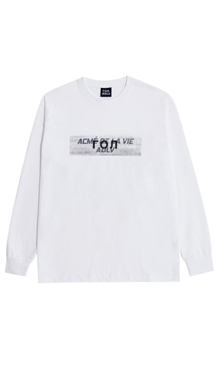 アクメドラビ(acme' de la vie)  LOG X ADLV DOCKING LONG SLEEVE T-SHIRT WHITE