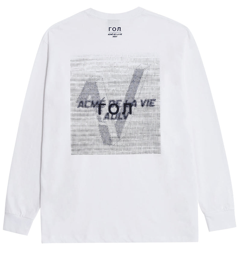 アクメドラビ(acme' de la vie)  LOG X ADLV DOCKING LONG SLEEVE T-SHIRT WHITE