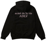 アクメドラビ(acme' de la vie)  BASIC LOGO EMBROIDERY HOODIE BLACK