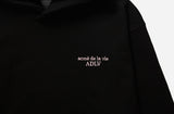 アクメドラビ(acme' de la vie)  BASIC LOGO EMBROIDERY HOODIE BLACK