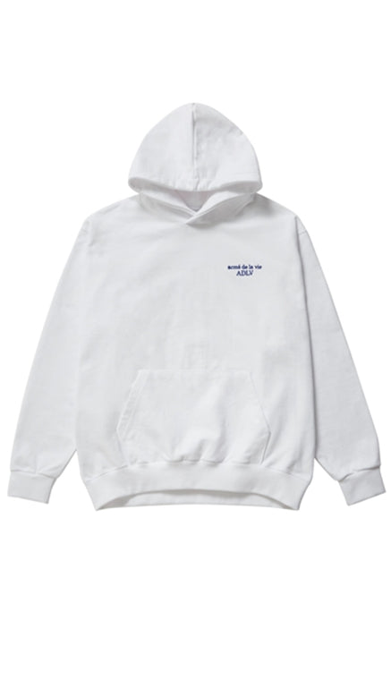 アクメドラビ(acme' de la vie)  BASIC LOGO EMBROIDERY HOODIE WHITE