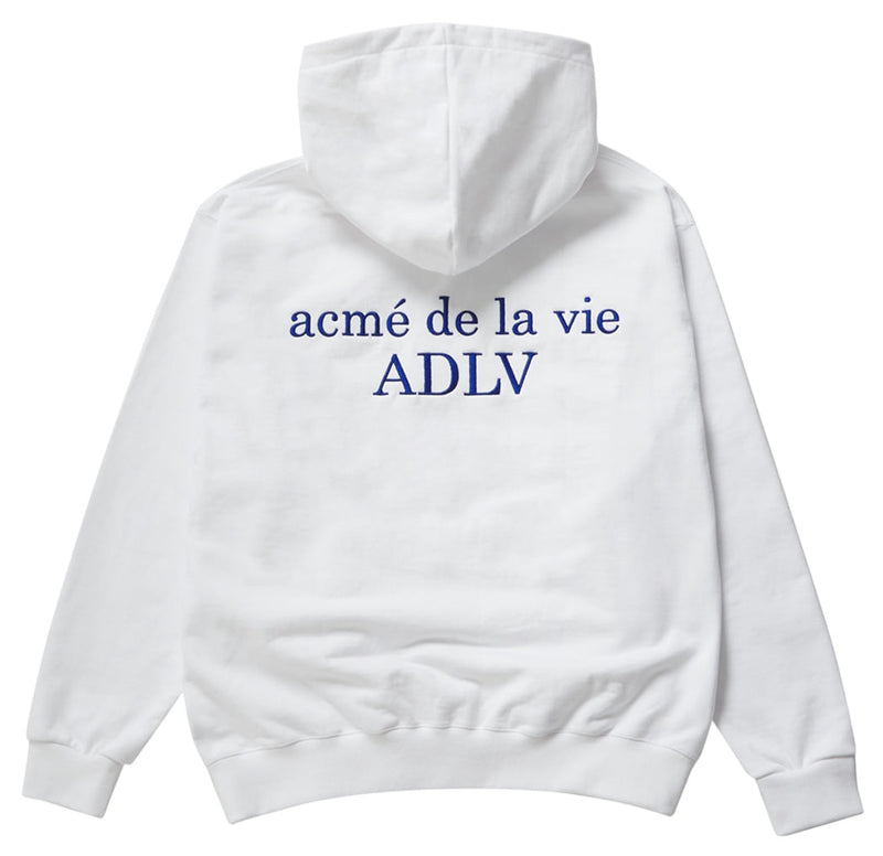 アクメドラビ(acme' de la vie)  BASIC LOGO EMBROIDERY HOODIE WHITE