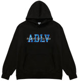 アクメドラビ(acme' de la vie)  PAISLEY LOGO EMBROIDERY HOODIE BLACK