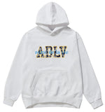 アクメドラビ(acme' de la vie)  PAISLEY LOGO EMBROIDERY HOODIE WHITE