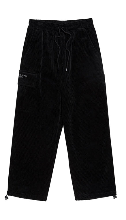 アクメドラビ(acme' de la vie)   CORDUROY STRING PANTS BLACK