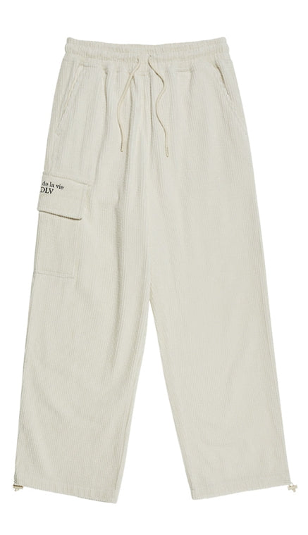 アクメドラビ(acme' de la vie)   CORDUROY STRING PANTS IVORY
