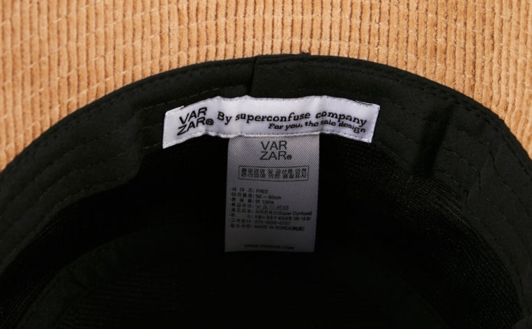 VARZAR(バザール) Corduroy label bucket hat brown