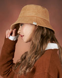 VARZAR(バザール) Corduroy label bucket hat brown