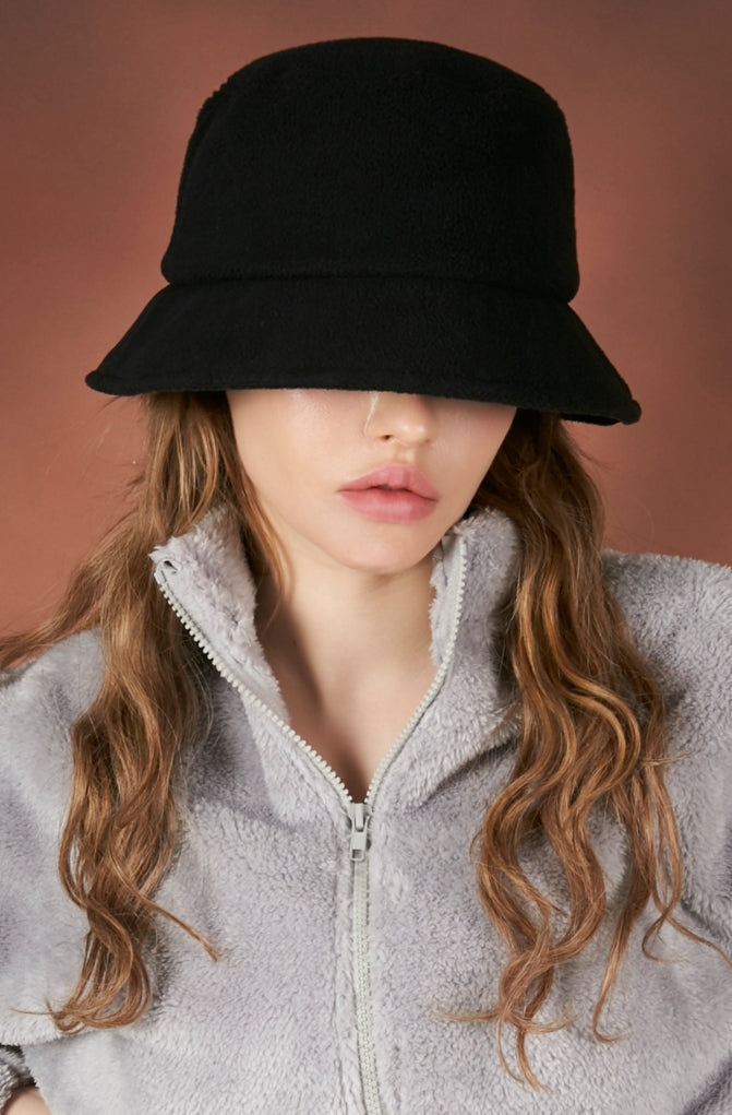 VARZAR(バザール) Minimal Label Fleece Bucket Hat black