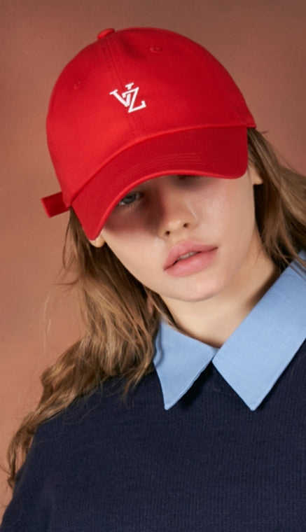 VARZAR(バザール) Monogram Soft Overfit Ball Cap red