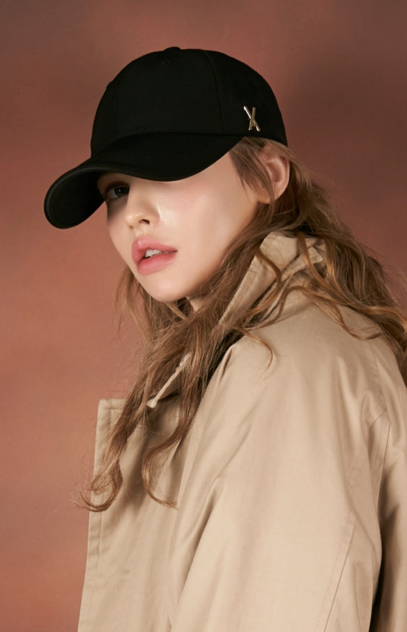 VARZAR(バザール) Gold Stud Overfit Ball Cap black