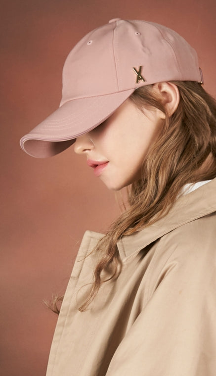 VARZAR(バザール) Gold Stud Overfit Ball Cap pink