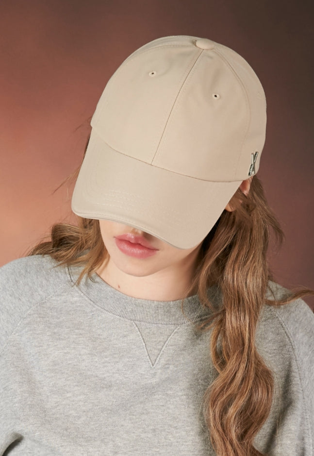 VARZAR(バザール) Silver Stud Overfit Ball Cap beige