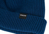 VARZAR(バザール) Minimalist label beanie blue