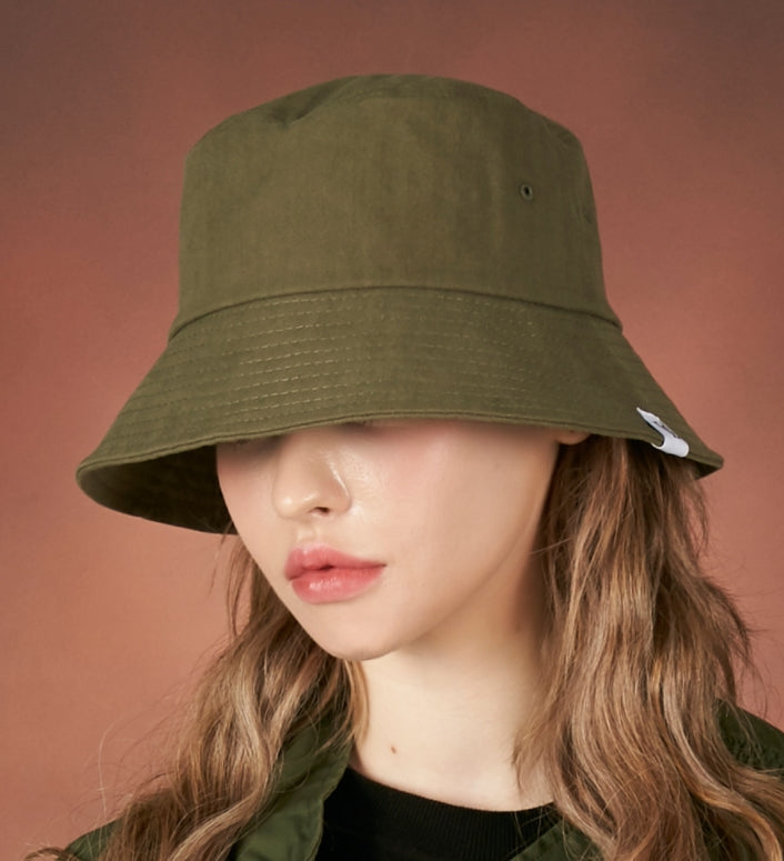 VARZAR(バザール) Herringbone label bucket hat khaki