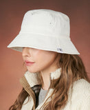 VARZAR(バザール) Herringbone label bucket hat white