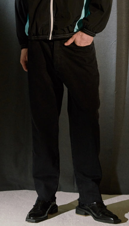 ORDINARY PEOPLE(オーディナリーピープル) ORDINARY UNBALANCED VINTAGE BLACK DENIM PANTS
