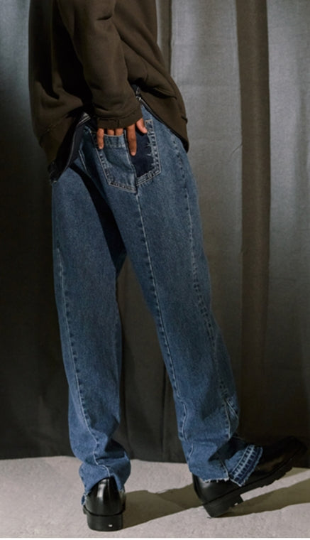 ORDINARY PEOPLE(オーディナリーピープル) ORDINARY UNBALANCED VINTAGE BLUE DENIM PANTS