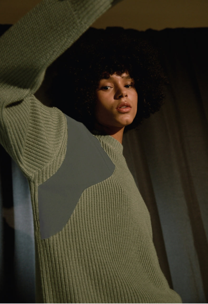 ORDINARY PEOPLE(オーディナリーピープル)   SHOULDER POINT MINT SWEATER